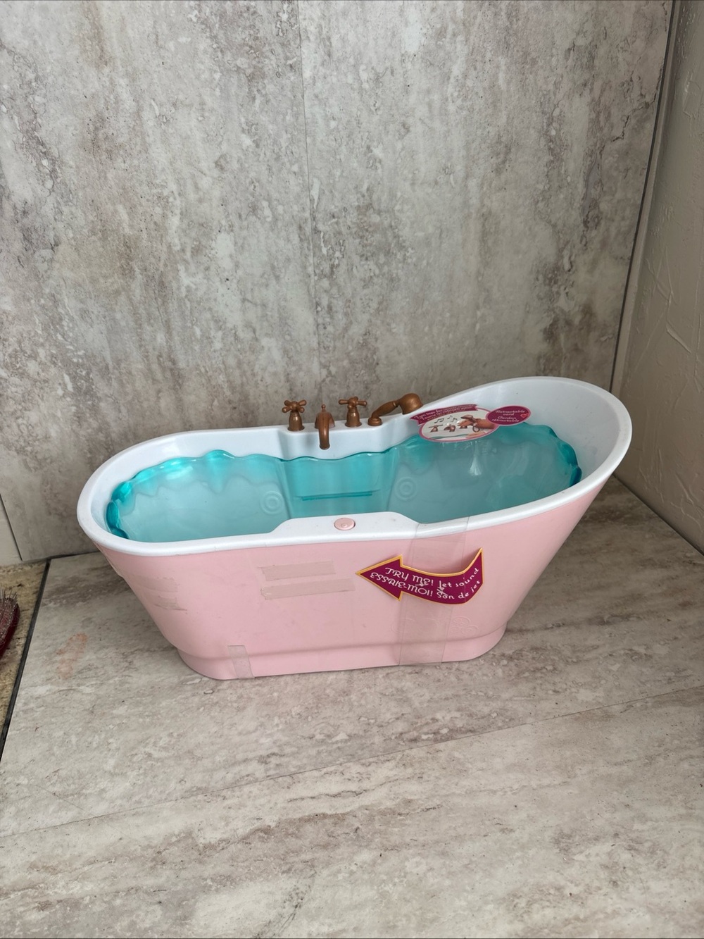 Our Generation Fits American Girl Bathtub 18"Doll Makes Water Running Sounds New